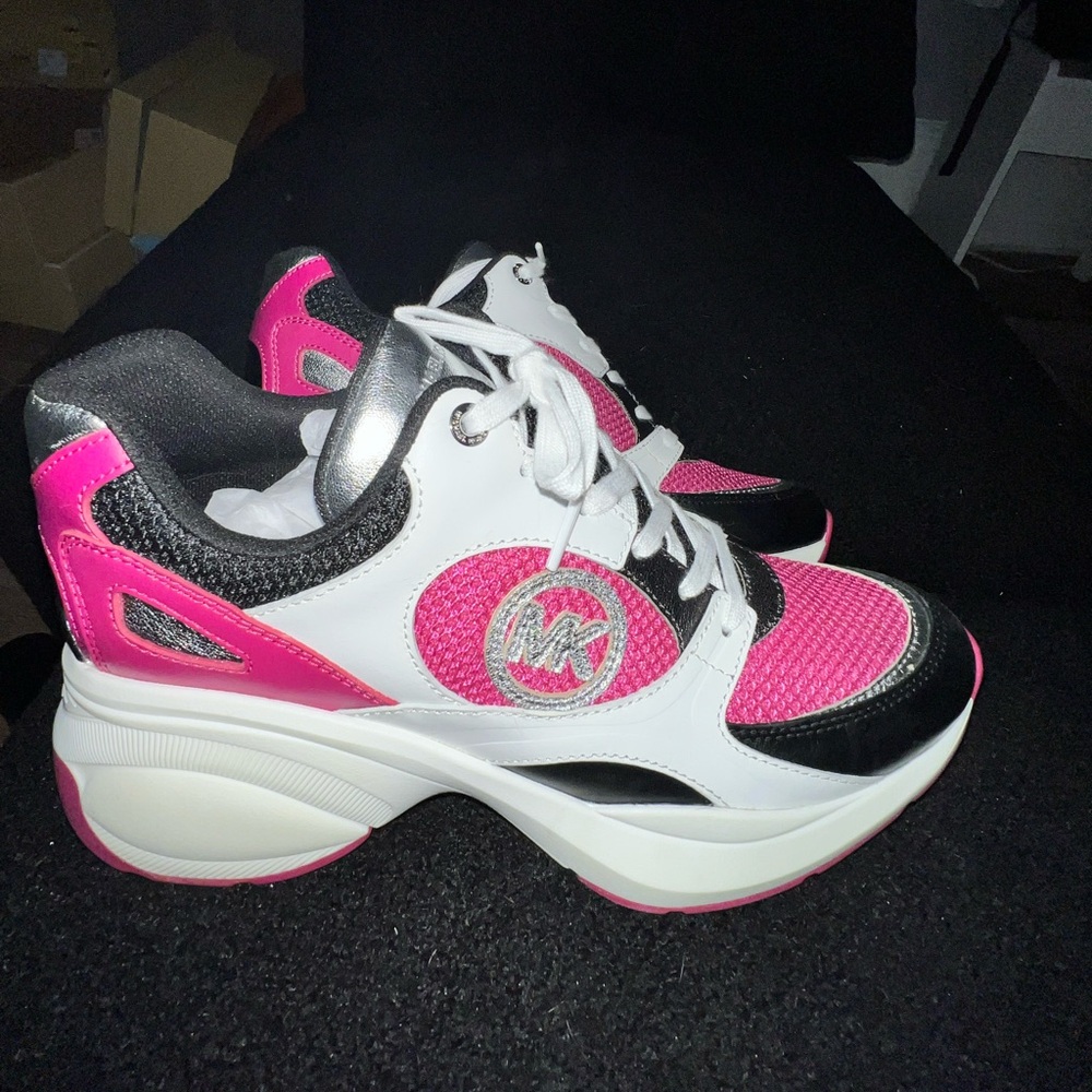 Michael Kors Pink and White Women's Sneakers